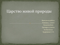 Презентация к уроку по теме царства живой природы