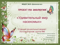 Проект на тему Удивительный мир насекомых