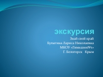 Презентацияк курсу к культура добрососедства :Сафари-парк(г. Белогорск)