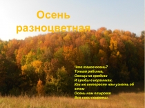 Презентация проекта Осень разноцветная(старший дошкольный возраст)