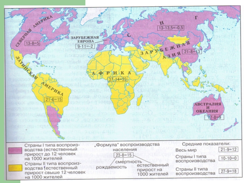 Виды населения страны. Формула воспроизводства населения зарубежной Европы. Карта воспроизводства населения России. Страны 1 типа воспроизводства населения. Тип воспроизводства населения зарубежной Европы.