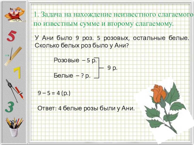 Задачи на нахождение суммы 1 класс презентация