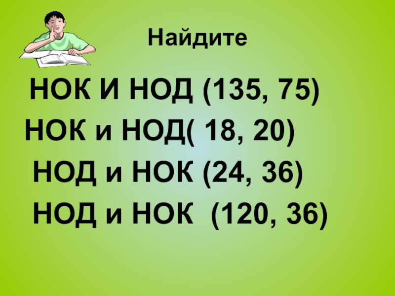 Наименьшее общее кратное 5 класс никольский презентация