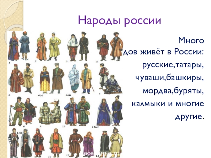 Народы россии в 17 веке название народа