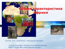 Презентация по географии на тему Общая характеристика Африки (11 класс)