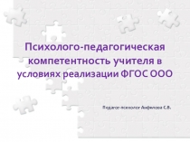 Психолого-педагогическая компетентность учителя в условиях реализации ФГОС ООО