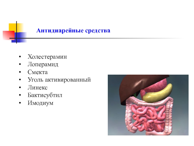 Антидиарейные препараты презентация