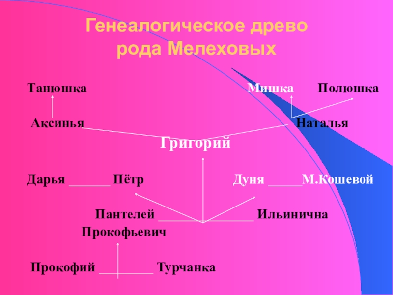 Схема семьи мелеховых в тихом доне