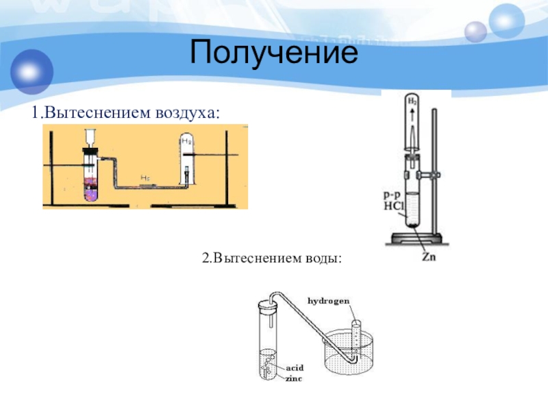 Вытеснение воздуха водородом. Схемы вытеснения воздуха. Метод вытеснения воды водород. Получение водорода методом вытеснения воды. Получение водорода методом вытеснения воздуха.