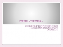 Презентация малый педсовет 2 младшая группа