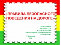 Презентация Правила безопасного поведения на дороге(Социализация, Коммуникация, Познание)