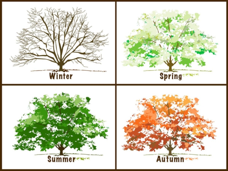 Spring is green Summer is bright Autumn is yellow Winter is white