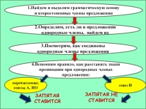 Презентация к уроку русского языка Однородные члены предложения