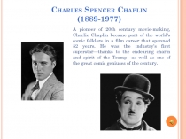 Презентация на английском языке Чарли Чаплин
