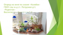 Презентация Сказочный огород на подоконнике