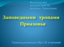 Презентация Виртуальная экскурсия Заповедными тропами Приазовья