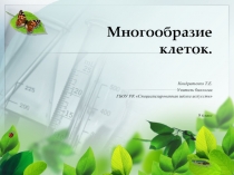 Презентация Многообразие клеток 9 класс