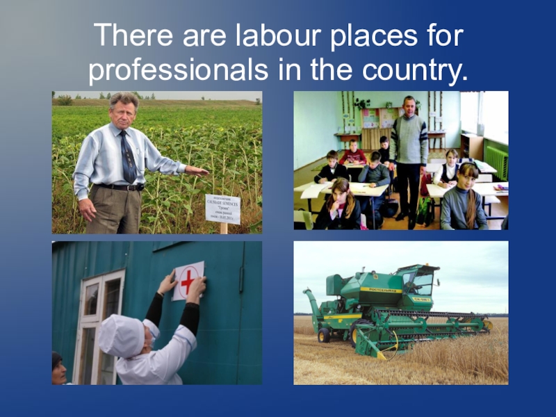 There are labour places for professionals in the country.