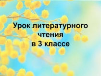 Презентация к открытому уроку литературного чтения по произведению В.К. Железникова Три ветки мимозы 3класс . УМК Гармония.