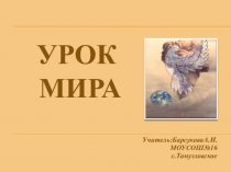 Классный час на тему Урок Мира