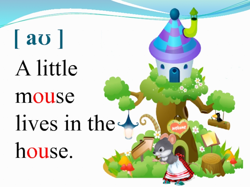 [ aʊ ]A little mouse lives in the house.