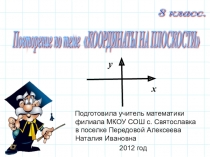 Презентация по геометрии на тему Координатная плоскость (8 класс)