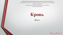 Презентация к проекту. Кровь.