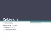 Презентация по биологии Описторхоз