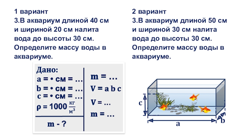 Аквариум изображенный на рисунке доверху наполнили водой 20 a