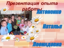 Описание опыта работы педагога ДОУ