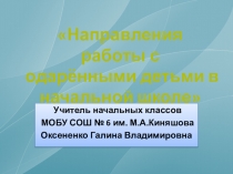 Направление работы с одарёнными детьми в начальной школе.