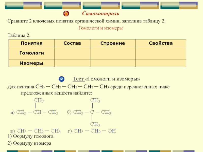 Презентация на тему органическая химия 9 класс