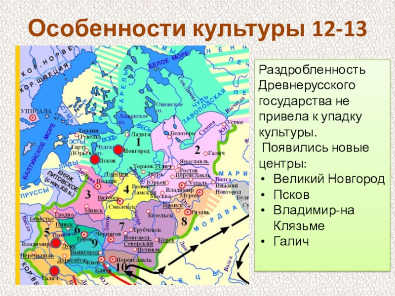 Упадок и возрождение русской культуры 6 класс презентация