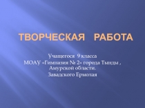 Творческий отчёт о работе ребёнка с ограниченными возможностями здоровья