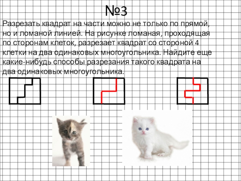 Квадрат 3 на 3 клетки. Задача на разрезание клеточек. Метод разрезания квадрата на квадраты. Способы разрезания квадрата на 2 равные части. Задания на разрезание квадрата по клеточкам.