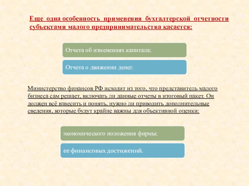 Отчетность субъектов малого бизнеса