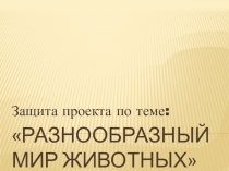 Защита пректаРазнообразный мир животных2