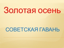 Презентация Золотая осень в Советской Гавани