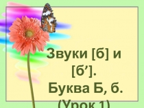 Презентация по обучению грамоте на тему Звуки [б] и [б’]. Буквы Б,б