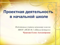 Презентация по теме Проектная деятельность в начальных классах(2 класс)
