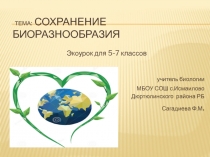 Экологический урок приуроченный Году волонтера и добровольца для 5-7 классов на тему Сохранение биоразнообразия
