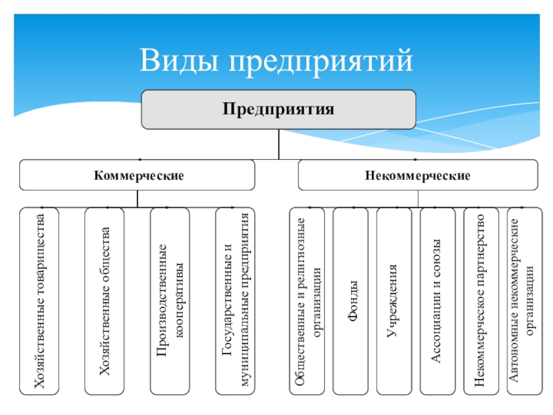 Коммерческие некоммерческие виды