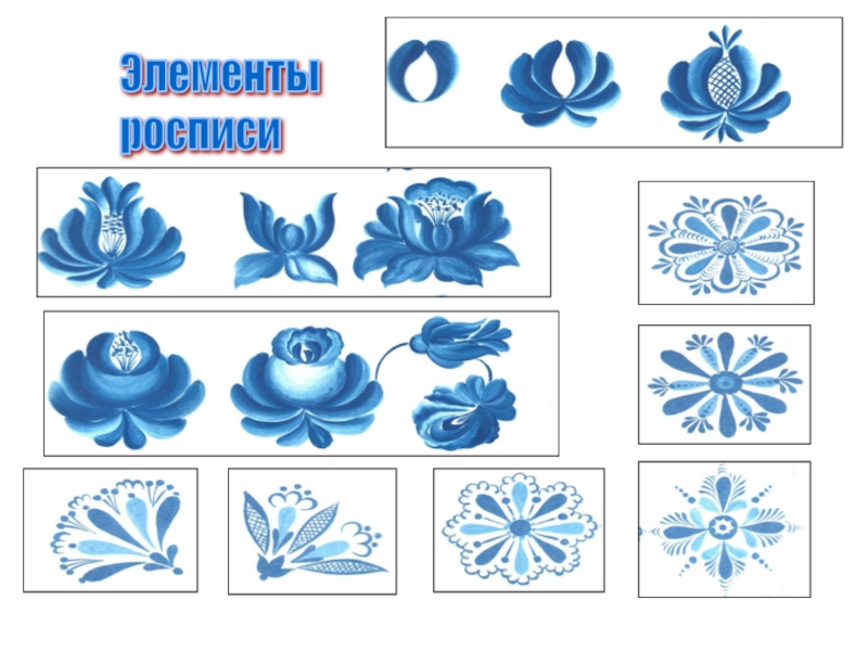 Гжельская роза рисунок изо 5 класс