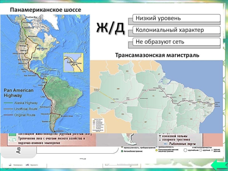 Панамериканское шоссе карта