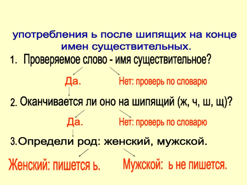 Употребление ь на конце существительных после шипящих. Мягкий знак на конце имен существительных после шипящих. Слова женского рода оканчивающиеся на ь. Граница проверочное слово на конце шипящих.