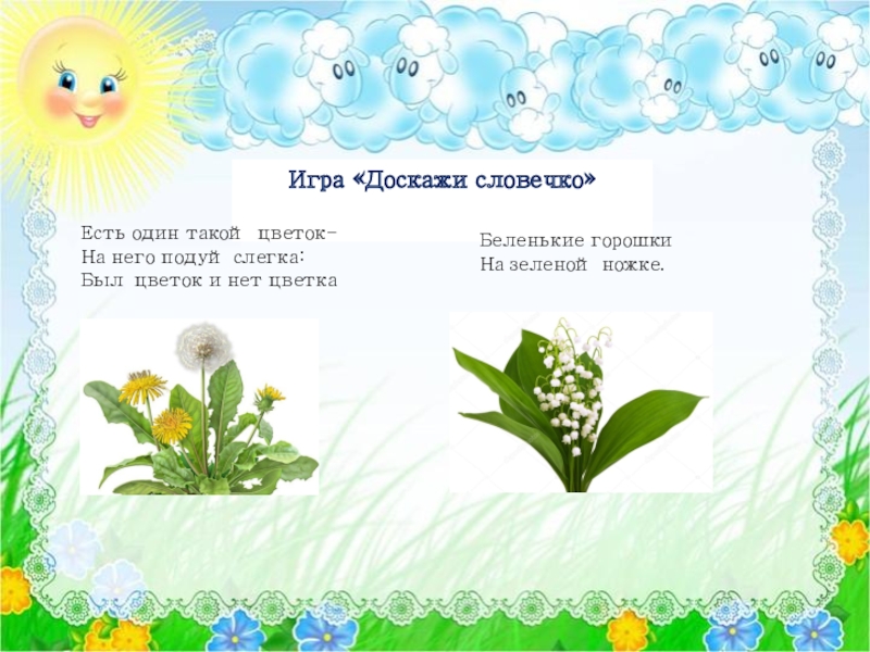 План работы в старшей группе по теме цветы