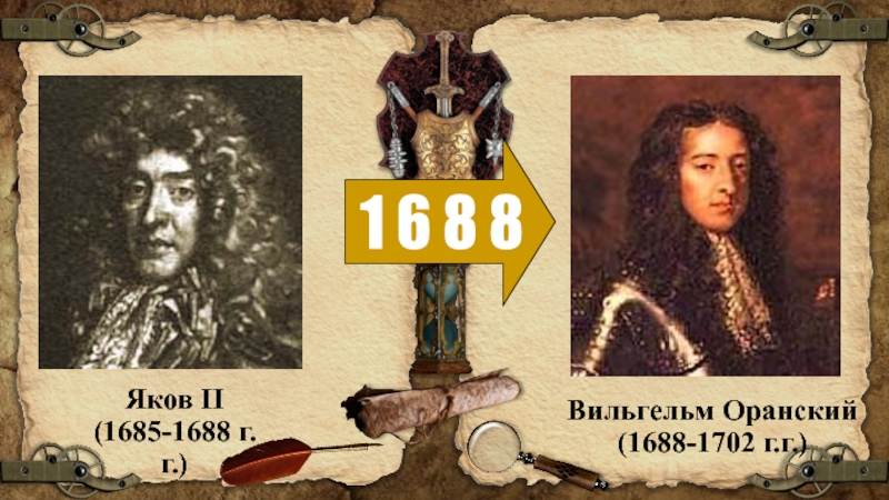 Иаков ii. Вильгельм Оранский 1688. Вильгельм Оранский 1688-1702 г.г. Яков II. Яков 2 1685.