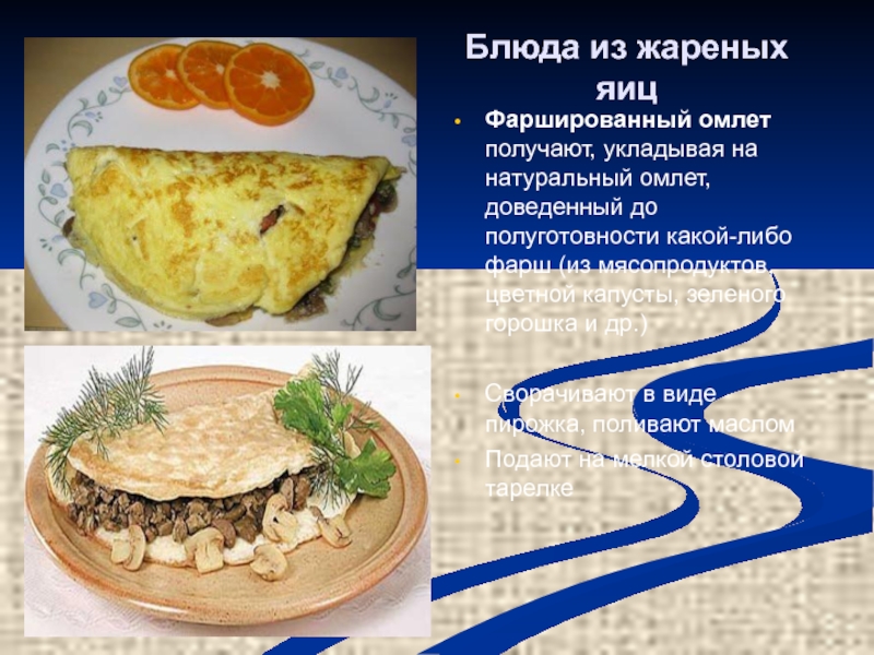 Омлет фаршированный технологическая карта