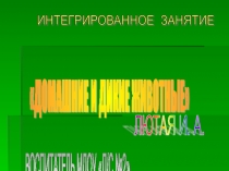 Презентация интегрированного занятия Дикие и домашние животные