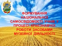 ФОРМУВАННЯ НАЦІОНАЛЬНОЇ САМОСВІДОМОСТІ УЧНІВ У ПРОЦЕСІ КРАЄЗНАВЧОЇ РОБОТИ ЗАСОБАМИ МУЗЕЙНОЇ ДІЯЛЬНОСТІ
